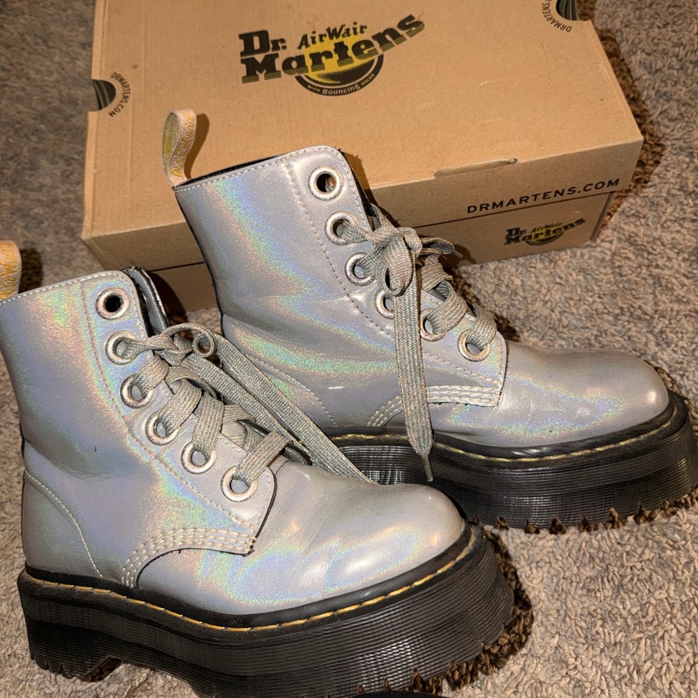 Dr. Martens Iridescent Platform Boots
